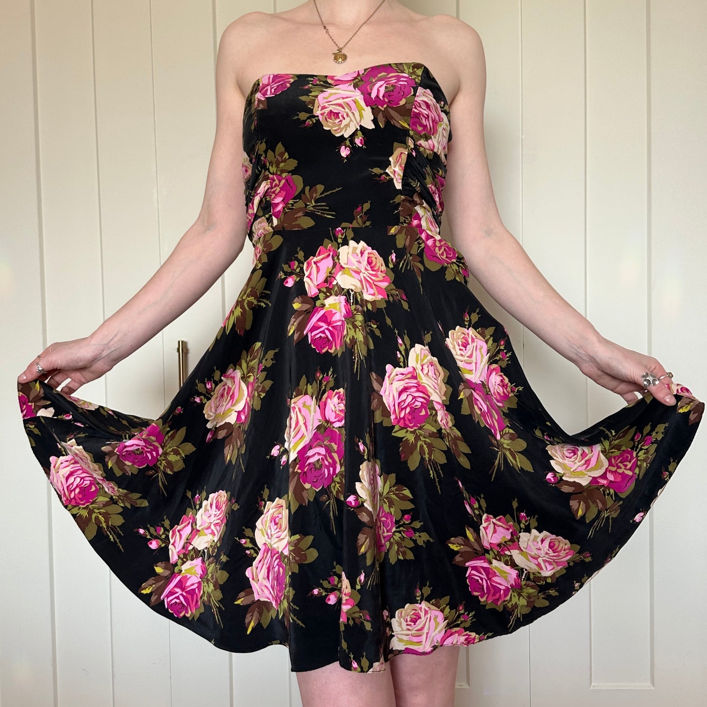 Betsy Johnson Silk Floral Dress, S