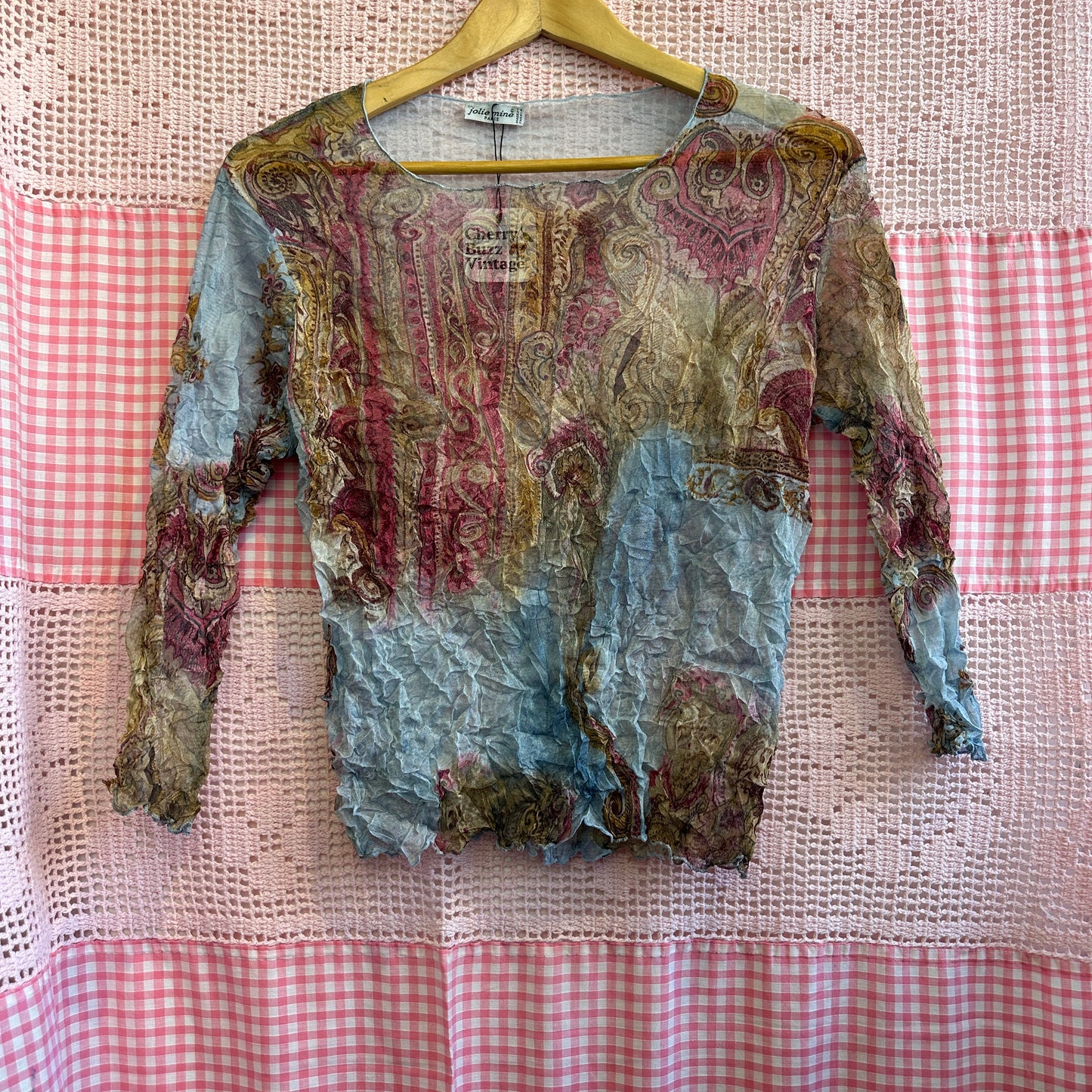 Jolie Mine Paris Crinkle Top, S