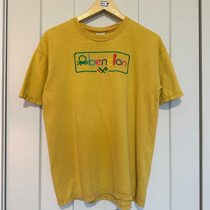Benetton Yellow Cotton Graphic T, L