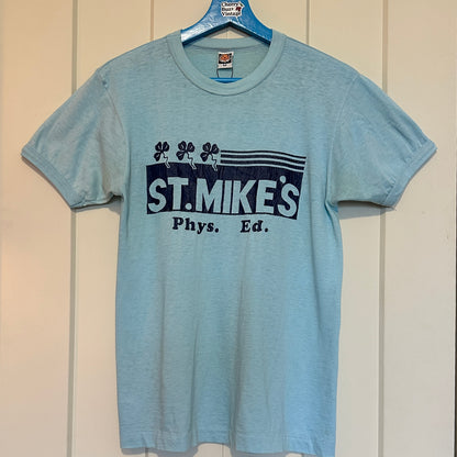 St. Mike's Phys. Ed 80s Ringer Graphic T-Shirt, M