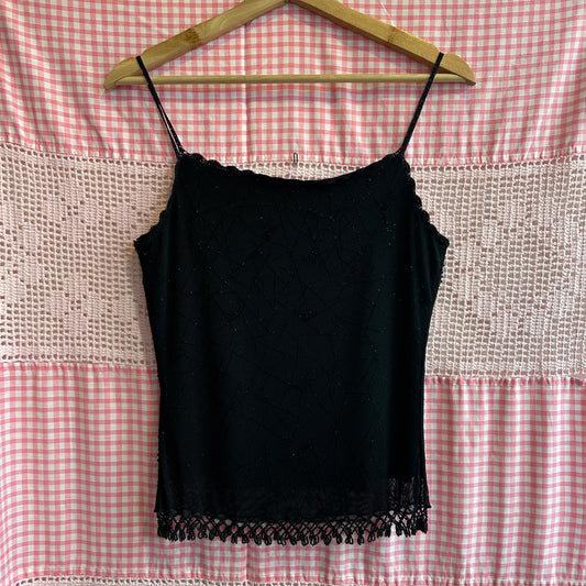 Le Chateau Black Spaghetti Strap, XS