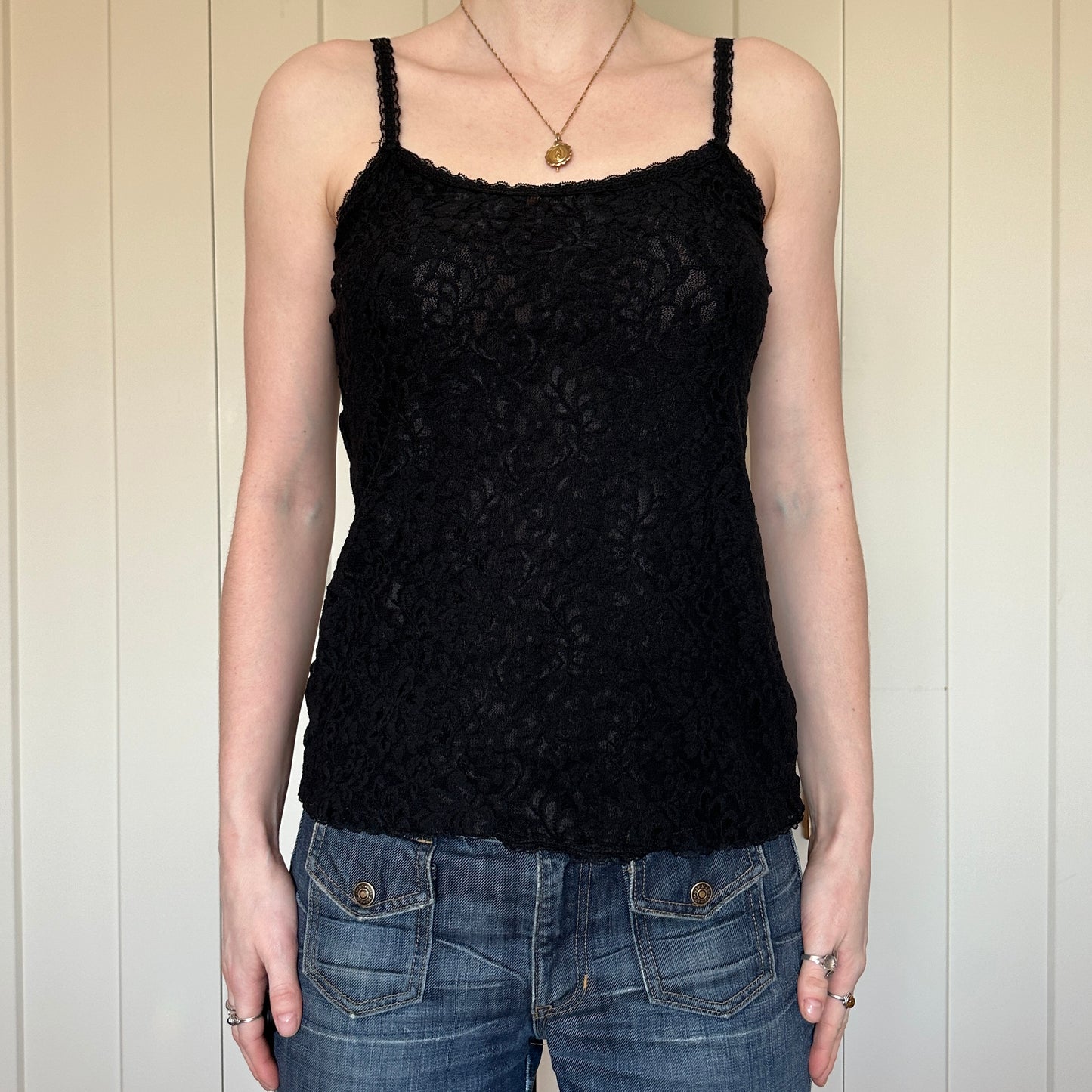 Black Lace Camisole, M