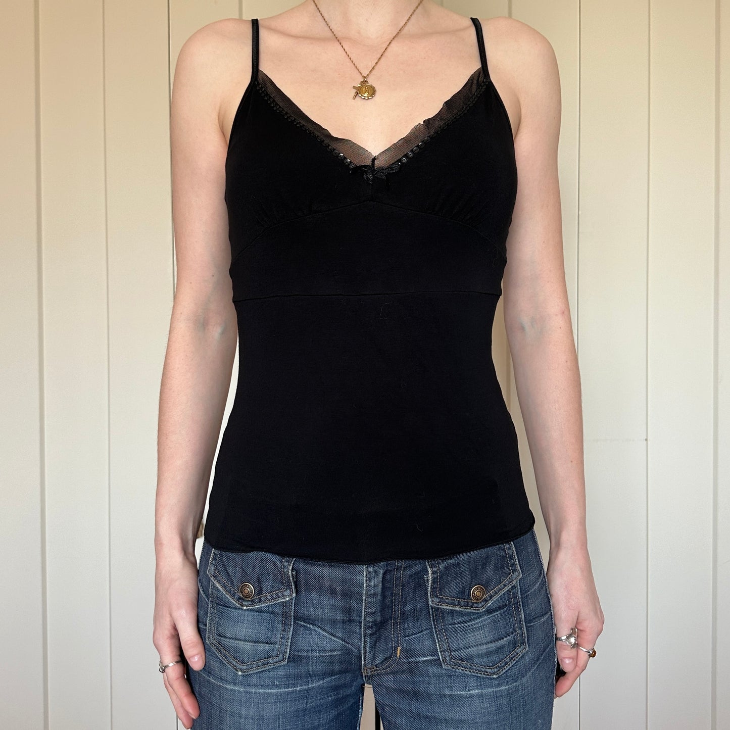 Tristan and Iseut Black Camisole Top, M