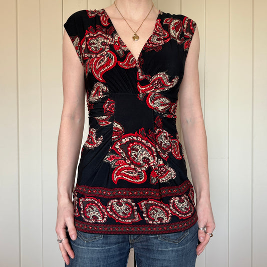 Suzy Shier Y2K Paisley Top, S