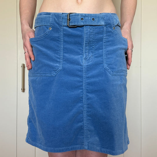 b.u.m. Equipment Blue Corduroy Skirt, 34"