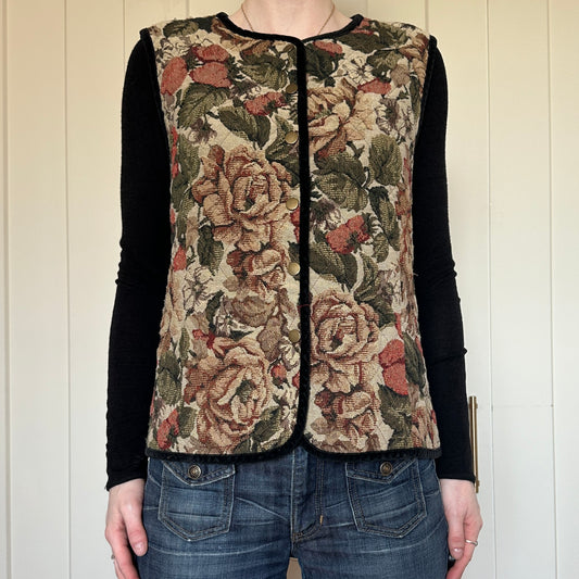Tabi Quilted Floral Vest, L