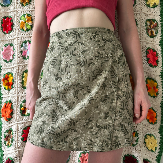 Green Floral Skort, 32"