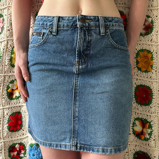 l.e.i. Cotton Denim Skirt, 26"