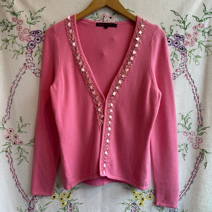 FMX Knits Baby Pink Cardigan, S