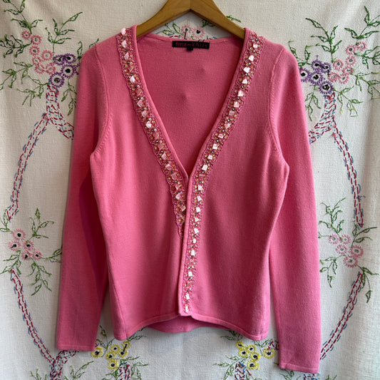 FMX Knits Baby Pink Cardigan, S