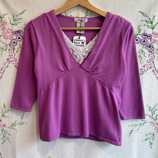 Jessica Petite Purple 3/4 Sleeve, S
