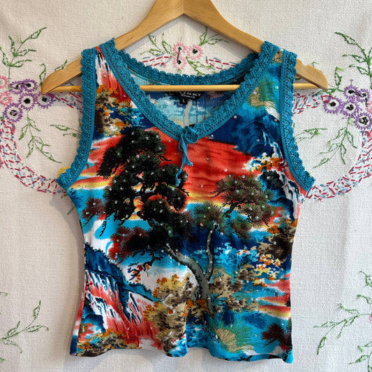 Nikky Sports Beaded Tank Top, L