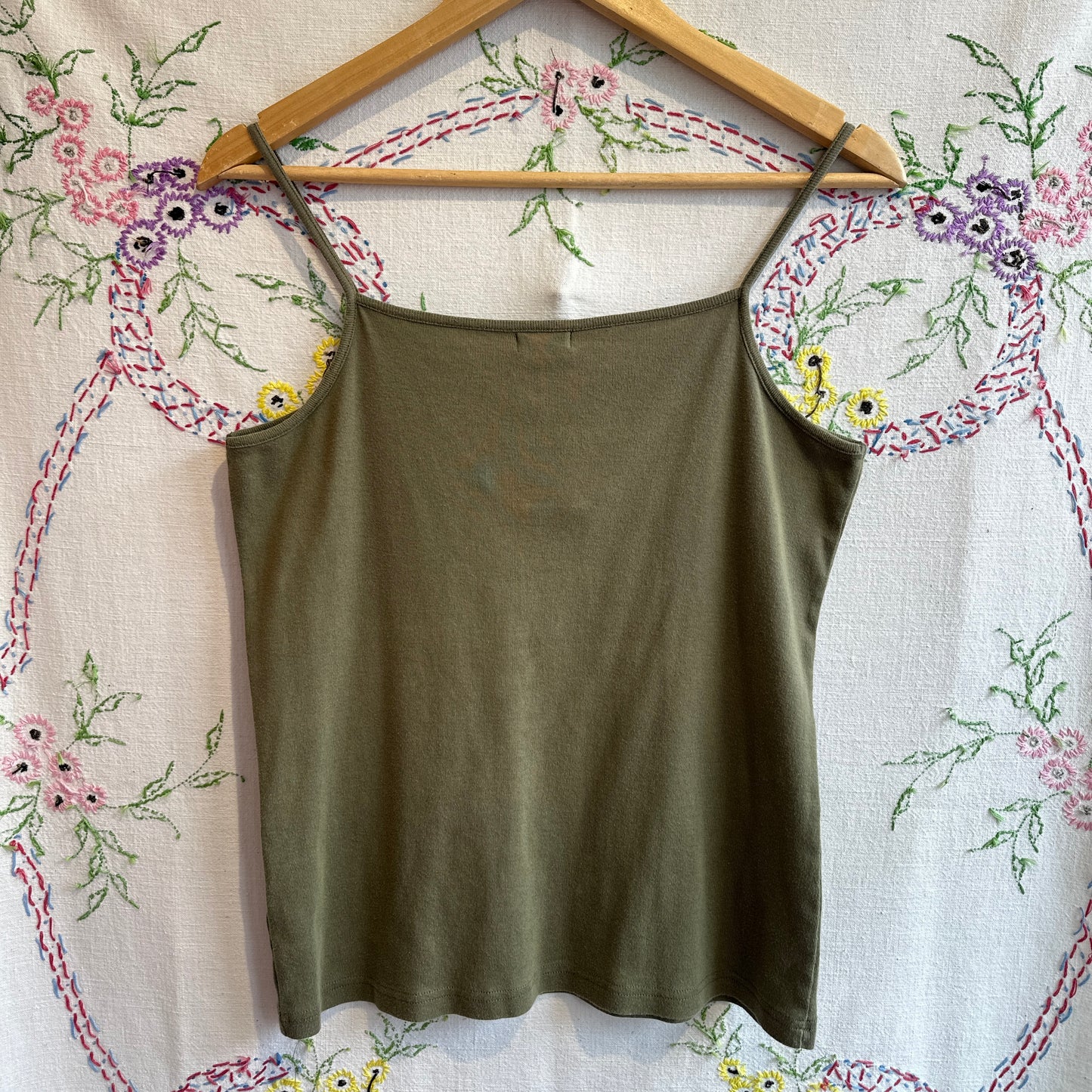 Green Beaded Camisole, M