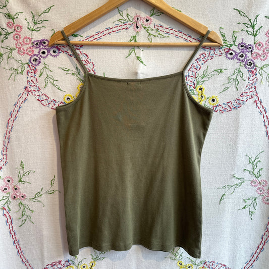 Green Beaded Camisole, M