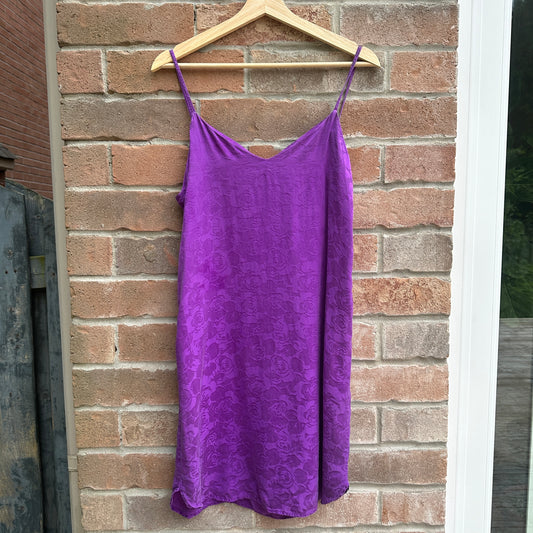Lauren Rogers Silk Purple Slip, M