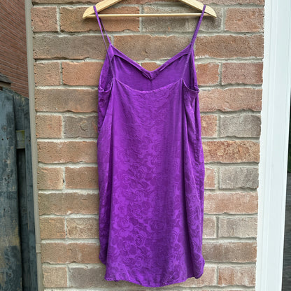 Lauren Rogers Silk Purple Slip, M