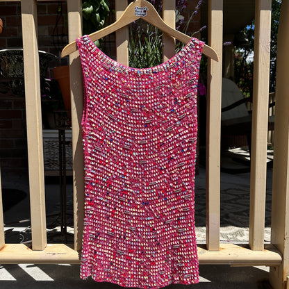 Pink Sequin Dress, M