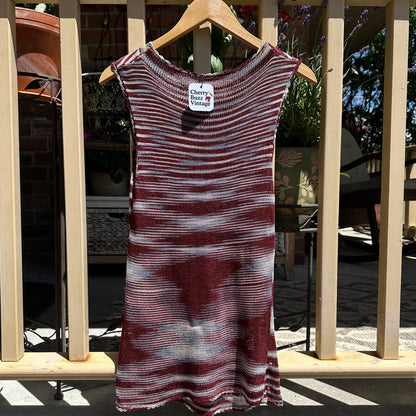 Burgundy Knit Sequin Dress, M