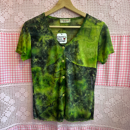 Louis Green Sheet Button Up, S