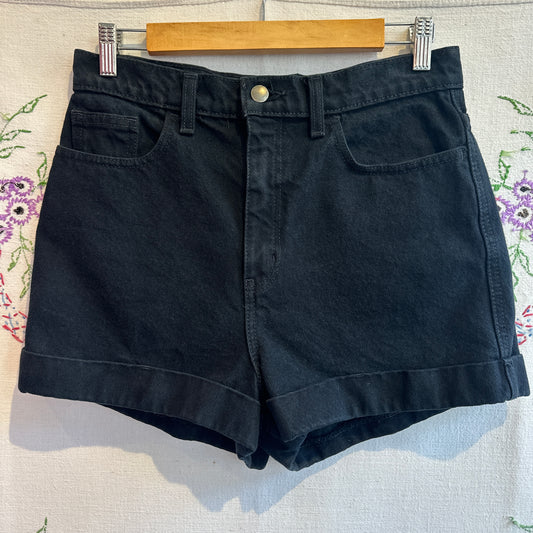 Black Denim Shorts, 29"