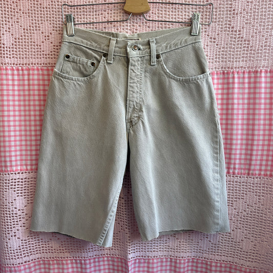 Nevada Light Brown Denim Bermuda Shorts, 27"