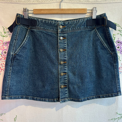 Denim Mini Skirt, 34"