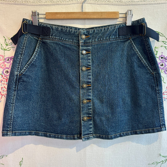 Denim Mini Skirt, 34"