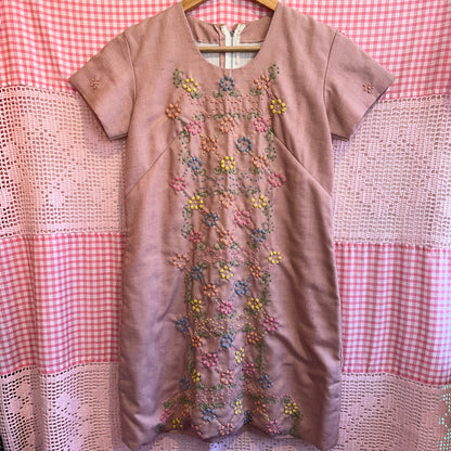 Pink 1960s Mini Dress, S