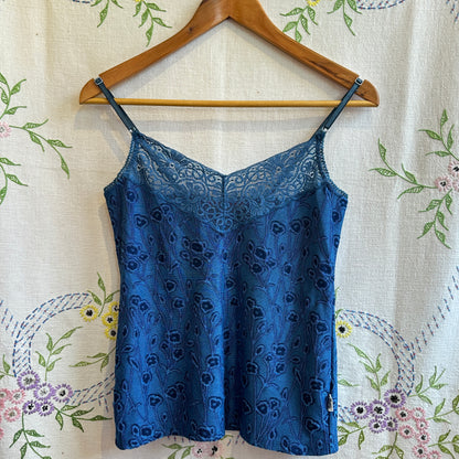 Blue Eyelet Camisole, M