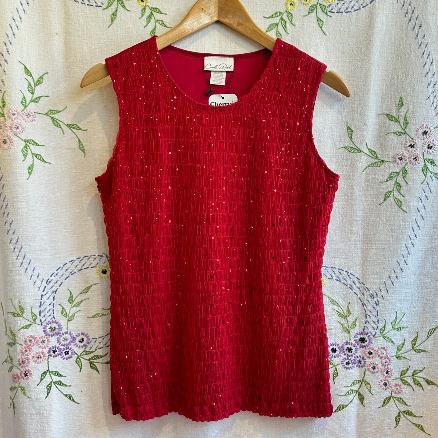 Red Ruched Top, S