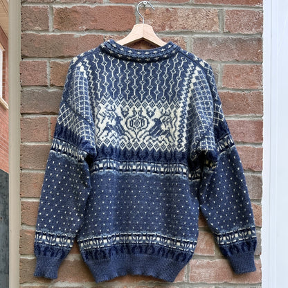 Dale of Norway Blue Wool Sweater, M