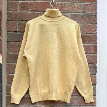 Giordano Butter Yellow Wool Turtle Neck, L