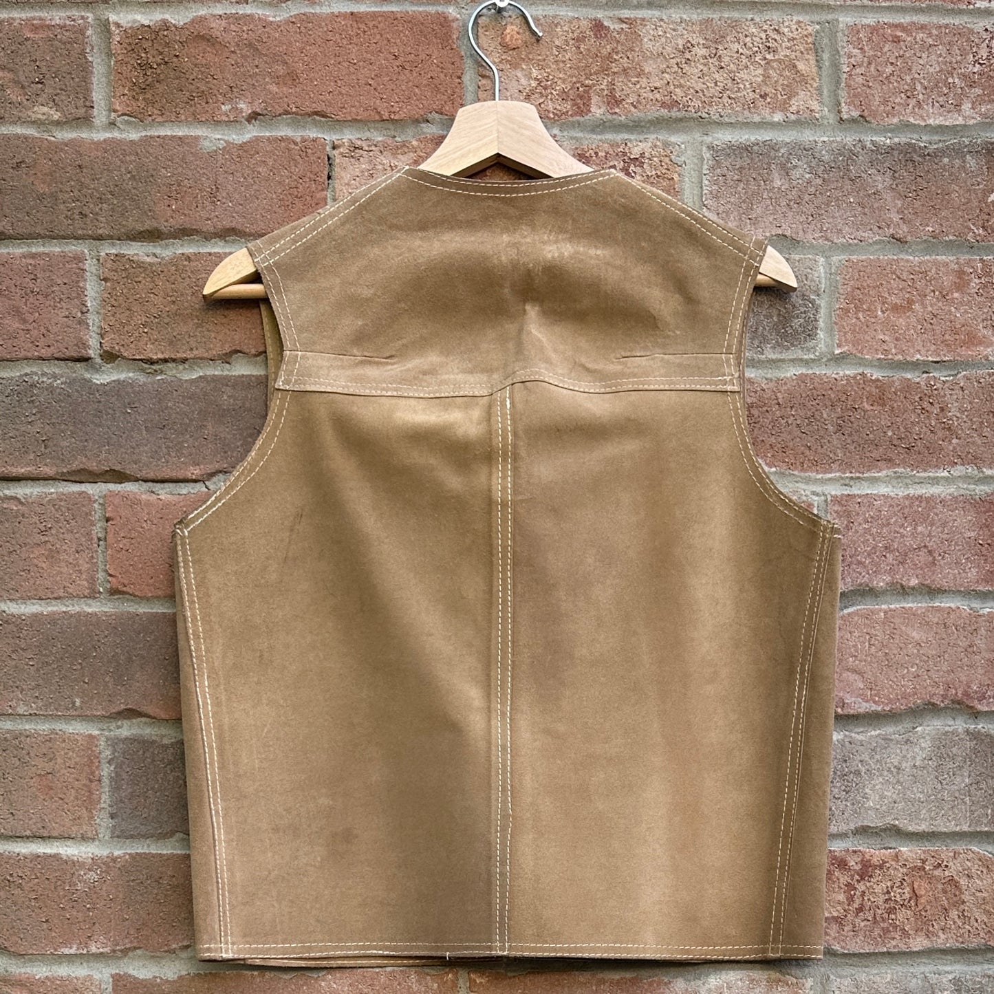 Tan Leather Vest, M