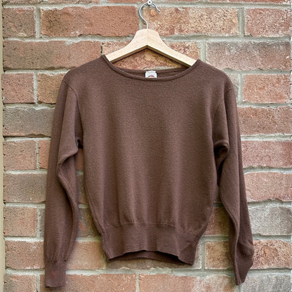 Eaton Chocolate Brown Wool Sweater, M