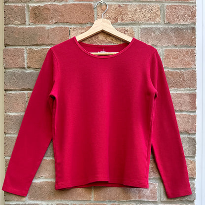 Northern Reflections Red Waffle Knit Long Sleeve, M