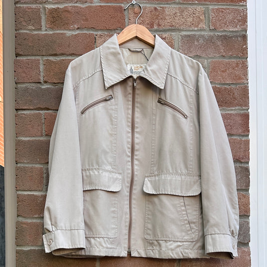 London Fog Tan Cargo Jacket, M