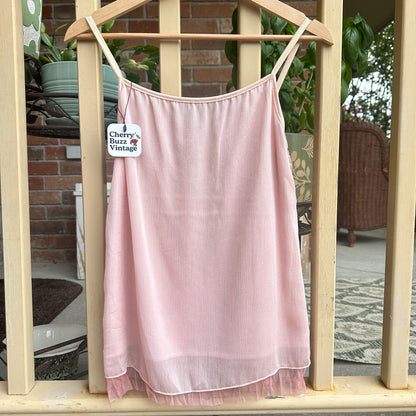 Pink Lace Baby Doll Top, S