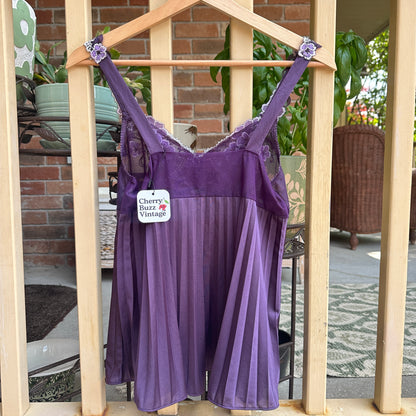 Purple Sheer Lace Camisole, M