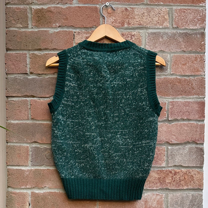 Top Sport Green Wool Sweater Vest, S