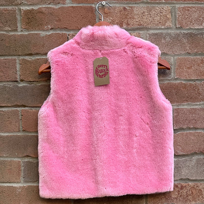 Bossini Pink Faux Fur Vest, XS