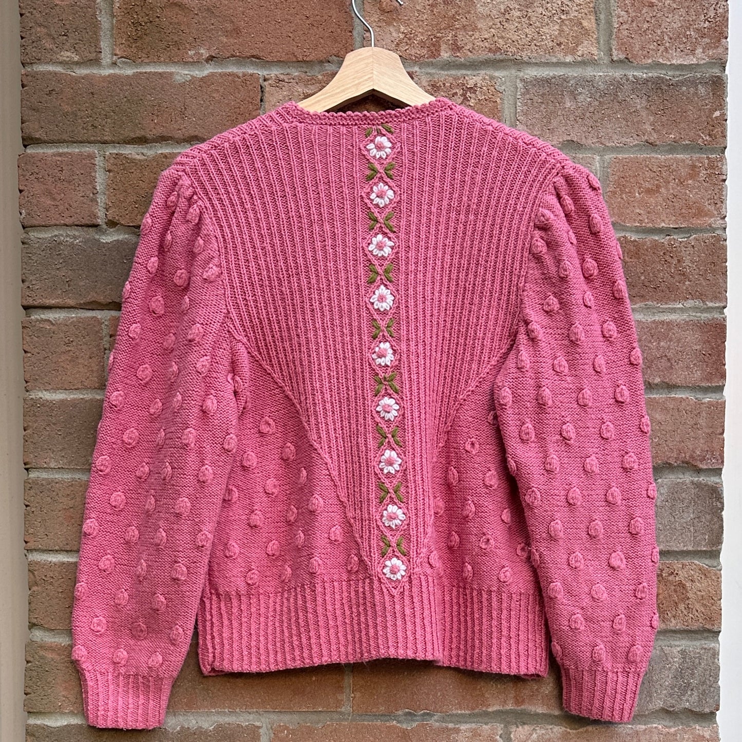 Pink Knit Cardigan, S