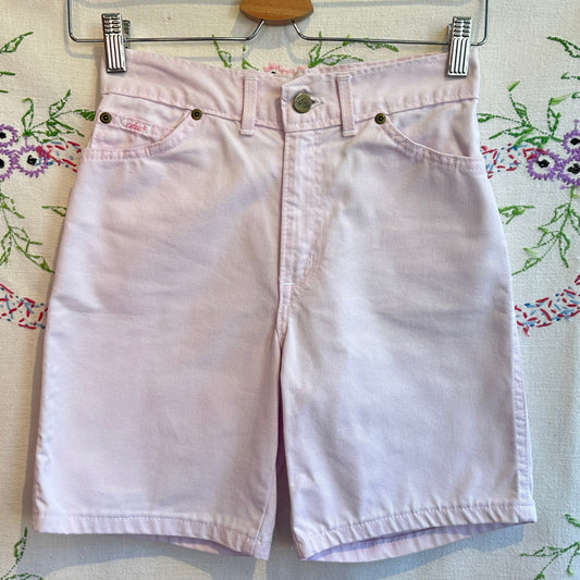 Chic Denim Pink Bermuda Shorts, 24"