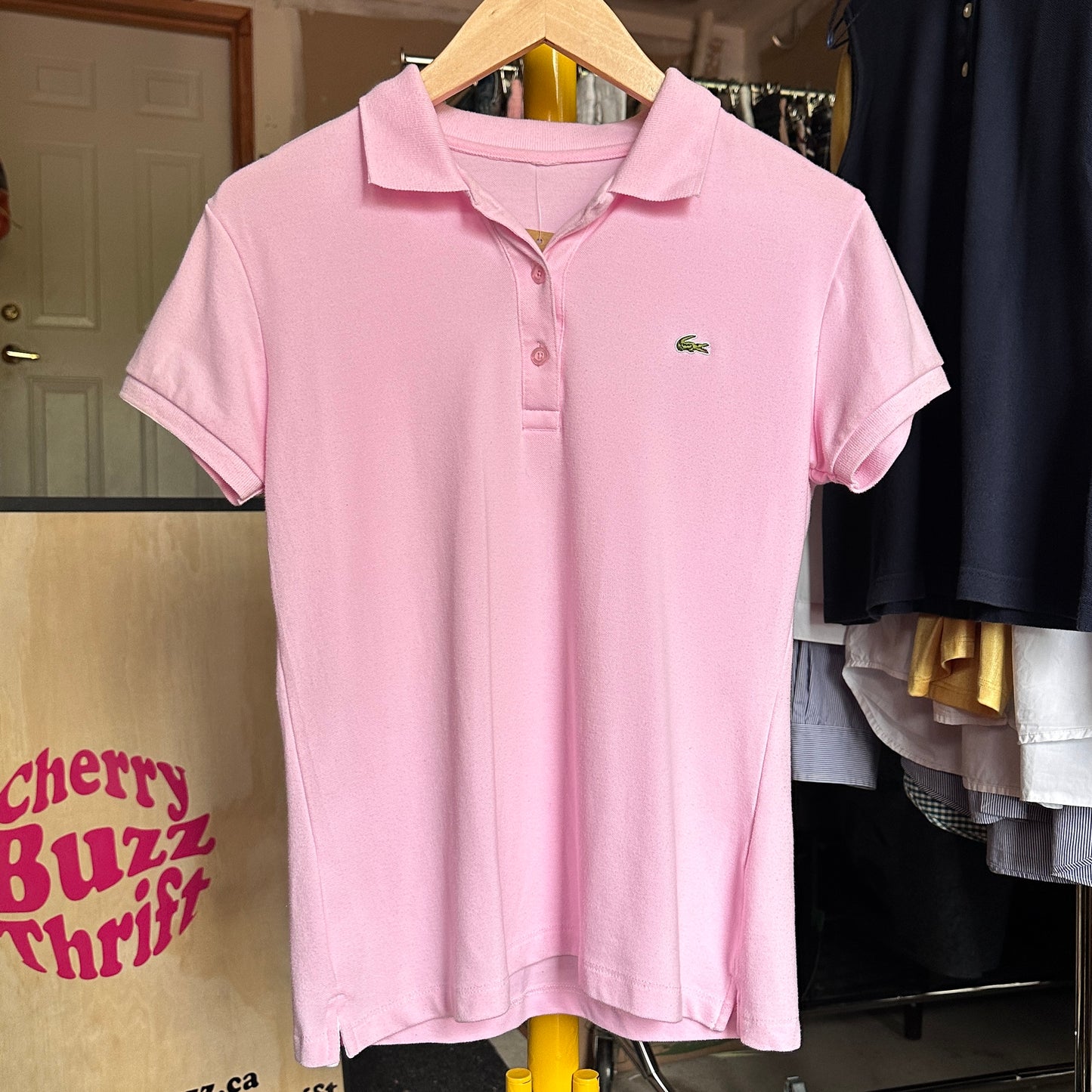 La Coste Pink Polo Top, M - Shirt - Cherry Buzz