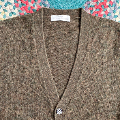 Marks and Spencer Shetland Wool Green Cardigan, S