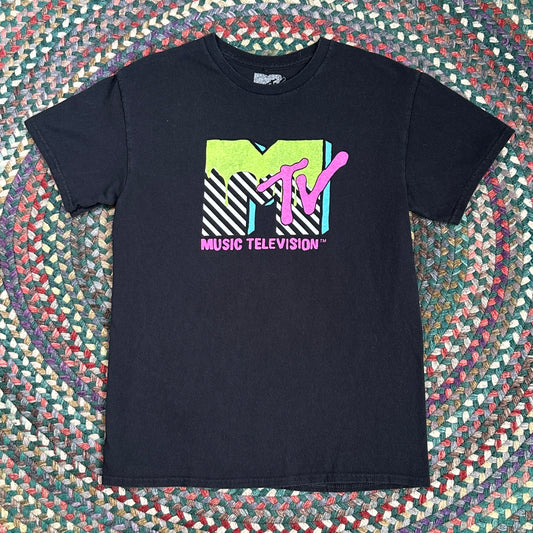 MTV Black Graphic T-Shirt, M