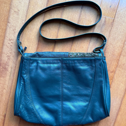 Green Leather Side Bag - Purse - Cherry Buzz