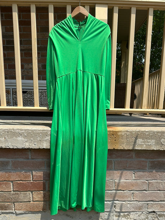 1970s Green Emerald Dress, S - Dress - Cherry Buzz