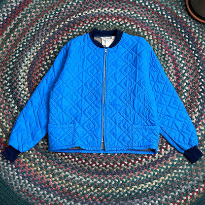 Sport Chief Vintage Quilted Blue Jacket, L