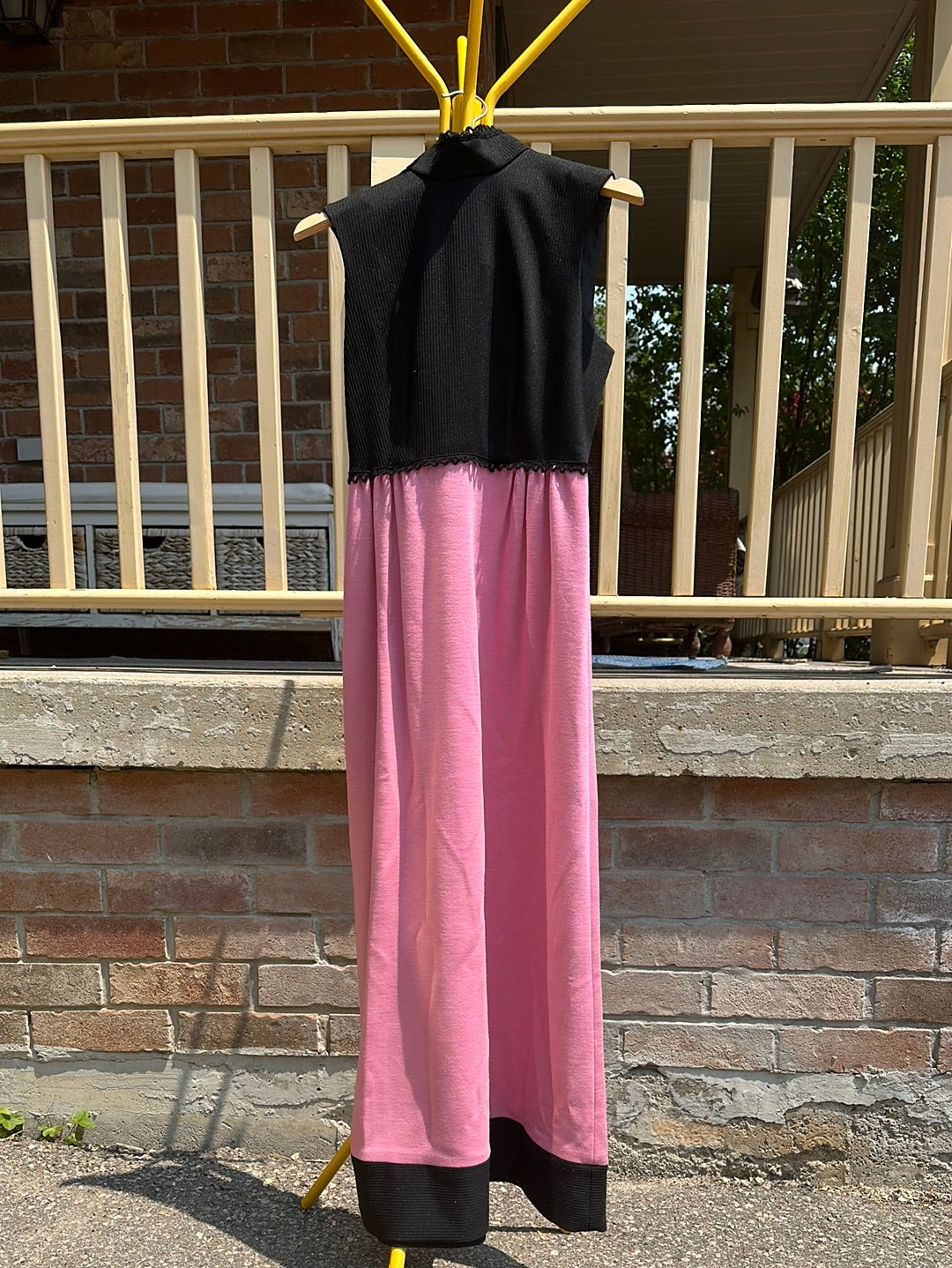 1960s Junior Touch Pink and Black Dress, S - Dress - Cherry Buzz