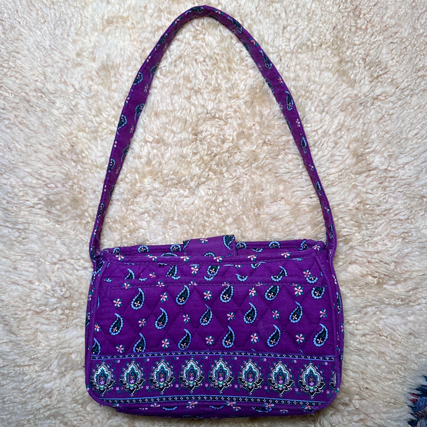 Maggi B Purple Paisley Hand Bag